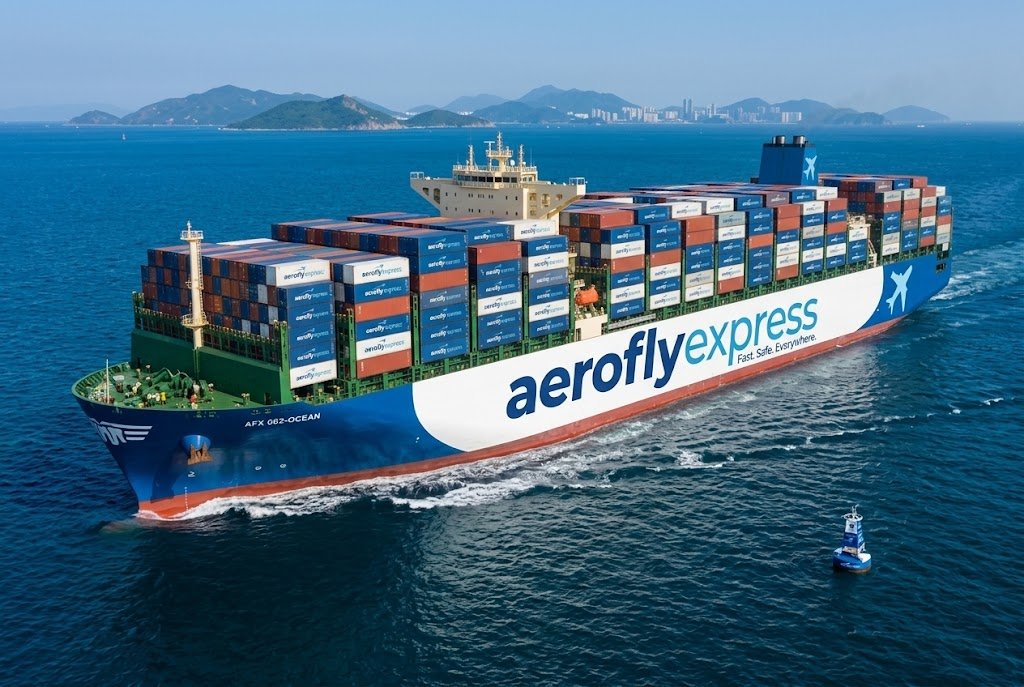 Sea freight cargo ship